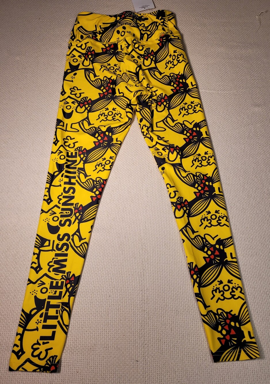 Mr Men Little Miss Sunshine Leggings Womens XS Scimitar Cartoon Floral Print